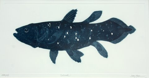 Coelacanth Blue with Silver Leaf
