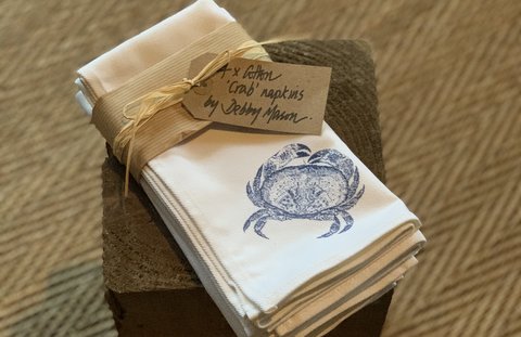 Crab Cotton Napkins - Pack of 4