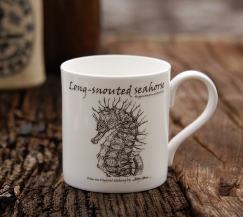 Bone China Seahorse Mug