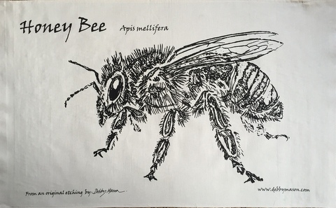 Bee Tea Towel in 'My Designs'