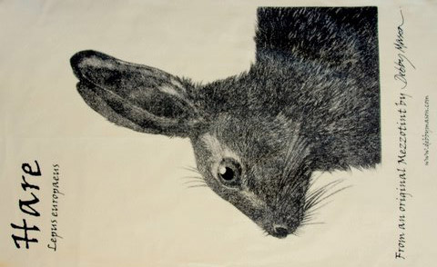 Hare Tea Towel in 'My Designs'